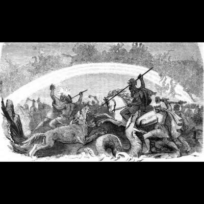 La bataille des dieux - Illustration: Friedrich Wilhelm Heine