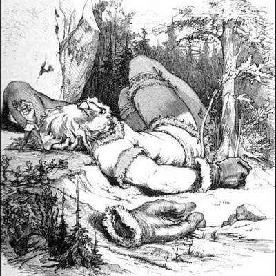 Thor attaque Skrýmir - Illustration: Friedrich Wilhelm Heine