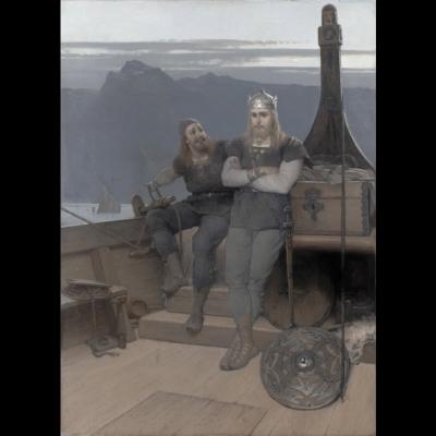 L'exil de Frithiof, saga de Frithiof - Peinture: Johan August Malmström