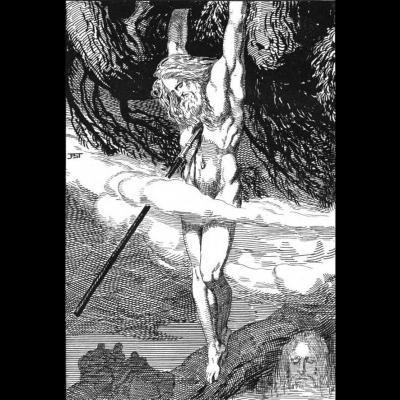 L'Edda - Odin pendu a l'arbre-monde Yggdrasil