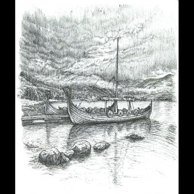 Quai et navires vikings