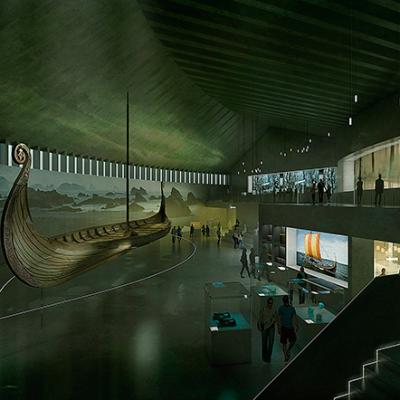 Le bateau d'Oseberg présenté dans le nouveau musée de l'Âge Viking à Oslo - Projet: Aart architects