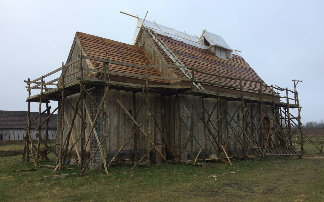 Danemark - La première église de l'Âge Viking au Danemark reconstruite grâce au Centre viking de Ribe sera inaugurée le 3 mai 2018 - Photo: Kåre Welinder