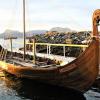 France - Langvin, une réplique d'un bateau de l'Âge Viking pour le parc Ornavik en 2020 - Photo: Ouest-France