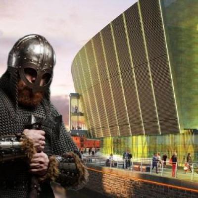 Irlande - Le projet de construction du Centre culturel de Cork menacé par les Vikings pour un poisson d'Avril - Montage photo Idavoll
