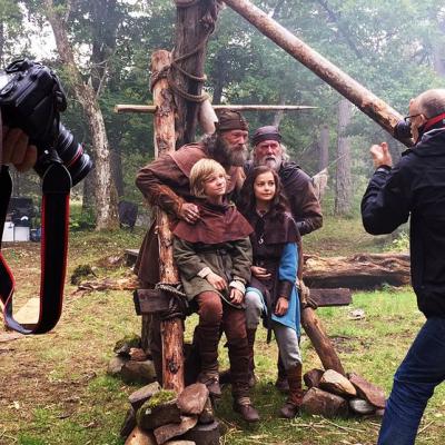 Suède - Les principaux acteurs sur le tournage du film Halvdan le Viking