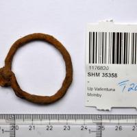 Un des anneaux à amulettes découvert à Molnby qui pourrait faire l'objet d'un recyclage - Photo: Statens Historiska Museer