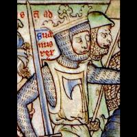 Sven à la Barbe fourchue - Illustration anglaise du XIIIème siècle conservée à la bibliothèque de l'Université de Cambridge