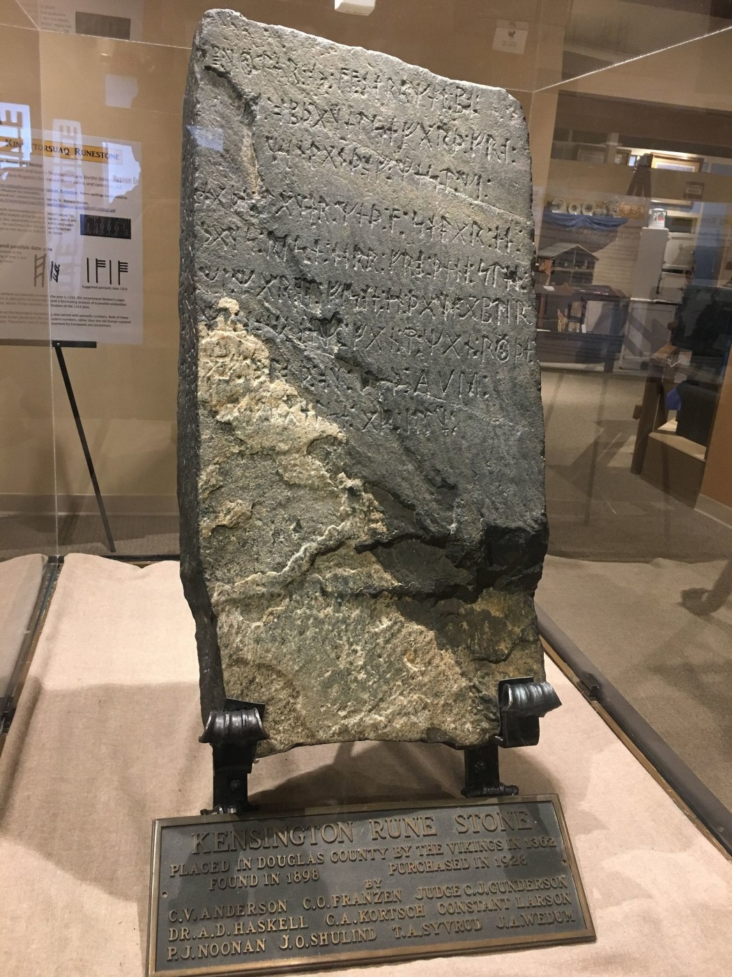 USA - La pierre de Kensington exposée au Musée d'Alexandria, dans le Minnesota - Photo: Mauricio Valle /Wikimedia